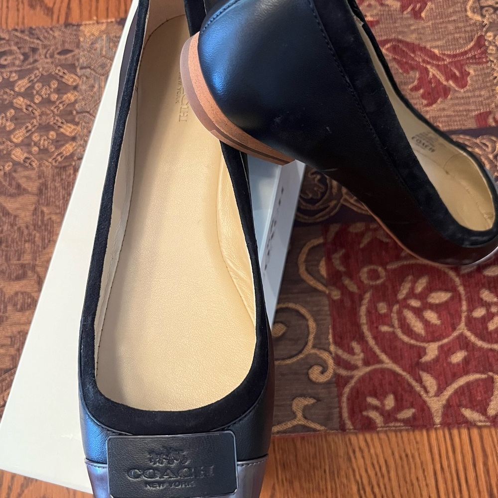Coach ULMA SFT lambskin/mir MET Women’s shoes flats Size 9.5 M new in Box - Picture 5 of 15